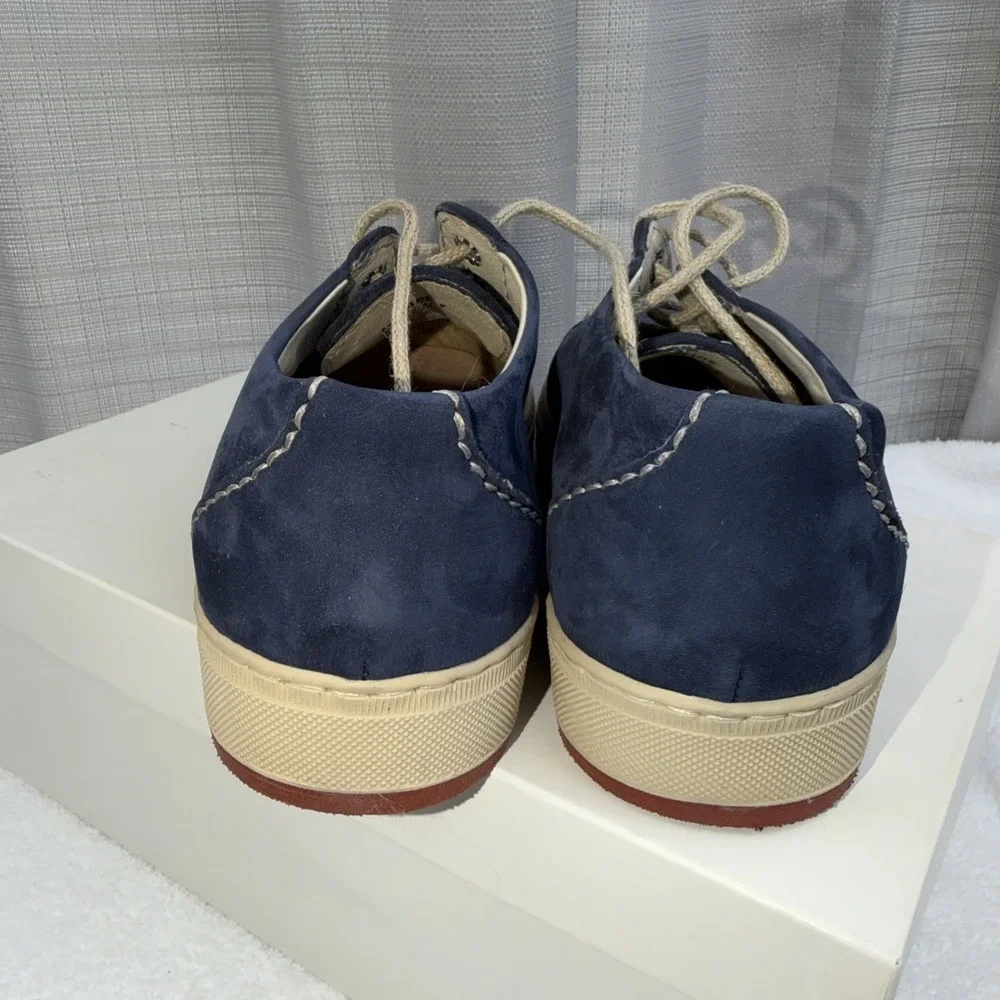 J. Peterman Company Blue Suede Lace Up Shoes Women's Shoe Size 11 Made In Italy